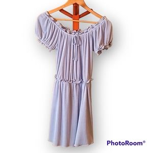 Anna Sui x Urban Outfitters Collab Baby Blue Stretchy Dress